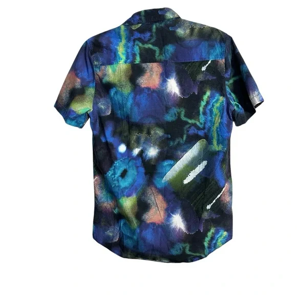Topman Watercolor Short Sleeve Shirt - Picture 3 of 6